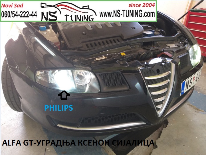 alfa gt xenon sijalice h7 ugradnja trafo balast novi sad tuning
